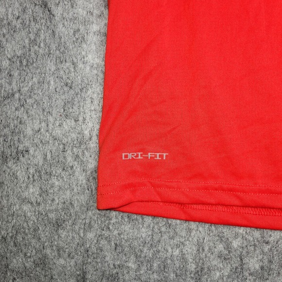 Nike The Tee Shirt Size Medium Boys Kids Youth M Red Dri-Fit Logo Short Sleeve - Picture 3 of 9